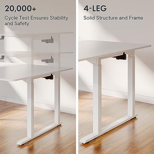 FLEXISPOT Dual Motor L-Shaped Standing Desk 71x43 White