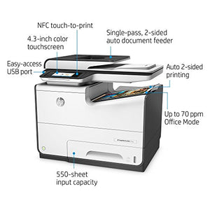 HP PageWide Pro 577dw Color Multifunction Business Printer with Wireless & Duplex Printing (D3Q21A) (Renewed)