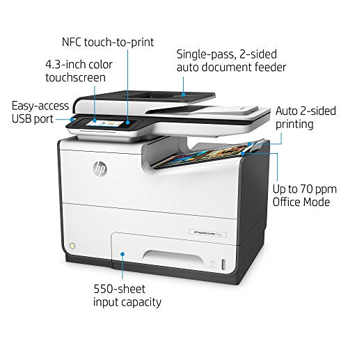 HP PageWide Pro 577dw Color Multifunction Business Printer with Wireless & Duplex Printing (D3Q21A) (Renewed)