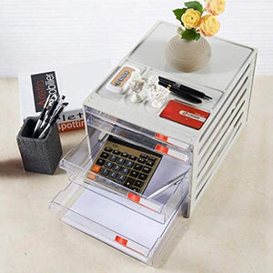 None File Cabinets Office File Storage Small White Label Different Drawers Plastic (26X34X24CM)