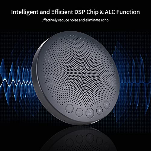 None Conference Microphone Omnidirectional Computer Mic 360° Voice Pickup Touch-Sensor Buttons with Mute Key