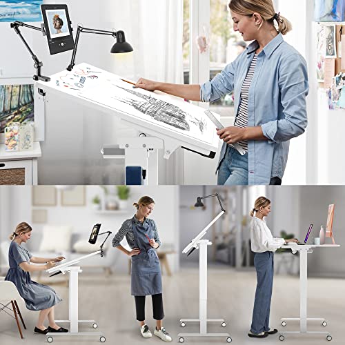 AVLT 50" Electric Standing Desk with Tilting Tabletop - Height Adjustable Whiteboard Desk