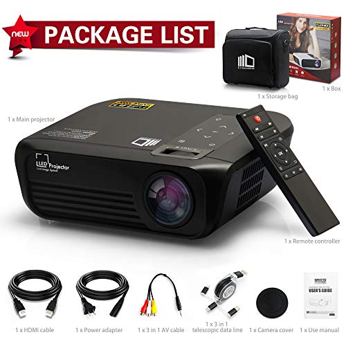 CROSSMIND Smart WiFi Projector, Portable Native 1080P Full HD LED Video Projector, 5500 Lumen Movie Projector with Wireless Casting