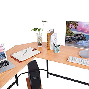 Computer Desk-Computer Table -L-Shaped Corner Computer Desk Large PC Gaming Desk Study Table Workstation for Home Office Wood