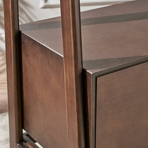 Great Deal Furniture 304801 Allen Midcentury Modern Faux Wood Shelf, Walnut,