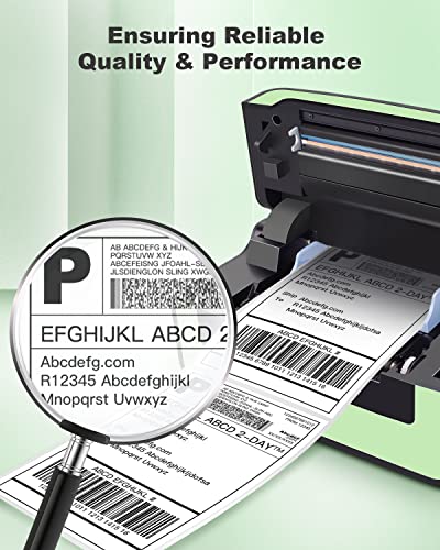 POLONO Label Printer - 150mm/s 4x6 Green Thermal Label Printer, POLONO 4"x6" 1000 Labels Direct Thermal Shipping Labels, Compatible with Amazon, Ebay, Etsy, Shopify and FedEx