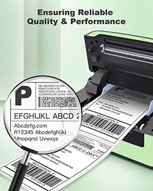 POLONO Label Printer - 150mm/s 4x6 Green Thermal Label Printer, POLONO 4"×6" Direct Thermal Shipping Label, 220 Labels/Roll, Compatible with Amazon, Ebay, Etsy, Shopify and FedEx
