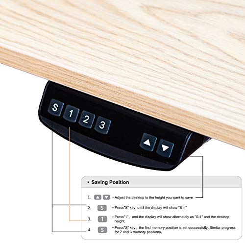 OIUT Electric Height Adjustable Home Office Standing Desk, Stand up Desk Workstation, Household Multipurpose Office Desk Rectangle Computer Table Sit Stand Table for Sitting Room Study Room