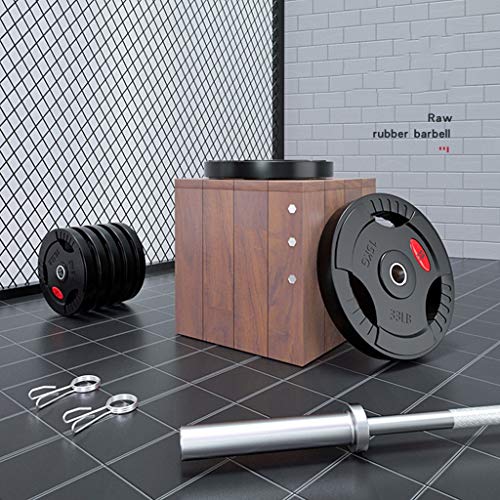 Barbell Plates 132 lbs Barbell Weight Set Barbell Plates - Adjustable Barbells Set with 1.8 Meters Connector Home Gym Fitness Lifting Exercise Workout Strength Training Equipment
