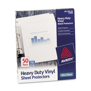 Avery Top Loading Vinyl Sheet Protectors, Heavy Gauge, Nonglare, 50 per Box (73908)