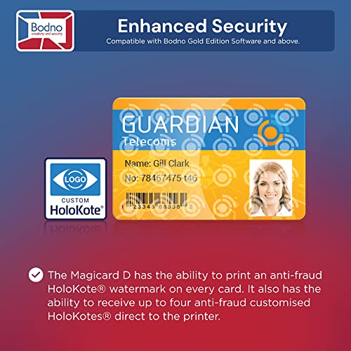 Bodno Magicard D Dual Sided ID Card Printer & Supplies Package - Silver Edition