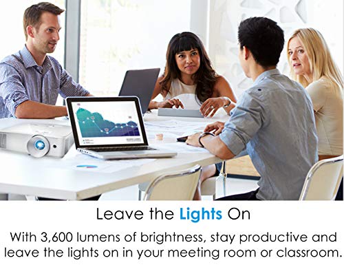 Optoma X343 XGA DLP Professional Projector | Bright 3600 Lumens | Business Presentations, Classrooms, or Home | 15,000 Hour Lamp Life | Speaker Built in | Portable Size