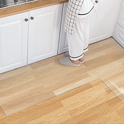 HOBBOY Clear PVC Chair Mat for Hard Wood/Tile Floors, Extra Long Carpet Protector - 1.5mm Thick