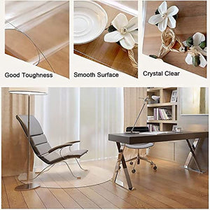ZHOUHONG Clear Hard-Floor Chair Mat for Office Chair, 2mm Thick - Heavy Duty Floor Protector