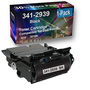 1-Pack Compatible High Yield 5310 5310N Laser Printer Toner Cartridge Replacement for Dell 341-2939 (UG217 RD907) Printer Cartridge (Black)