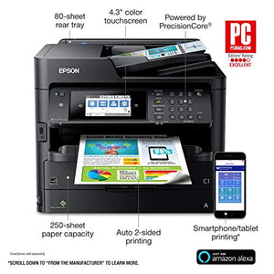 Epson Workforce Pro ET-8700 EcoTank Wireless Color All-in-One Supertank Printer with Scanner, Copier, Fax and Ethernet