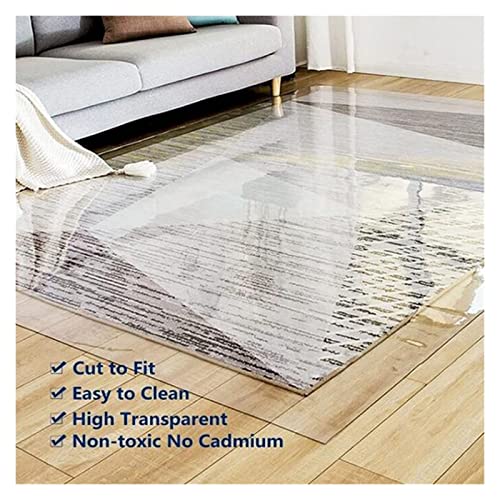 HOBBOY PVC Transparent Chair Mat Rug, Clear Floor Protector, Non Slip, Easy Clean - Multiple Sizes