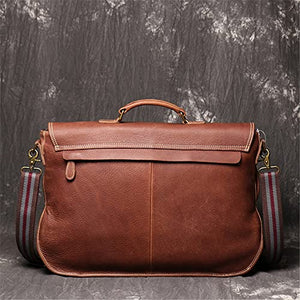 LSDJGDDE Retro Men's Handbag Large Capacity Briefcase Messenger Bag 15.6 Inch Computer Bag Horizontal (Color : B, Size : 46 * 9 * 30cm)