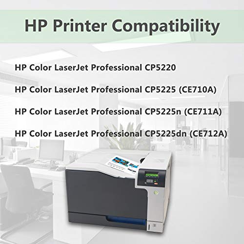 3 Pack Black 307A | CE740A Remanufactured Toner Cartridge Replacement for HP Color CP5220 CP5225 CP5225n CP5225dn Printer Ink Cartridge