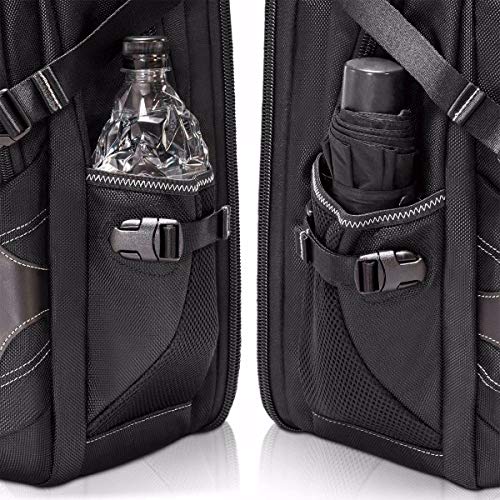 EVERKI Concept 2 Premium Business Professional 17.3-Inch Men Laptop Backpack, Ballistic Nylon and Leather, Travel Friendly (EKP133B)