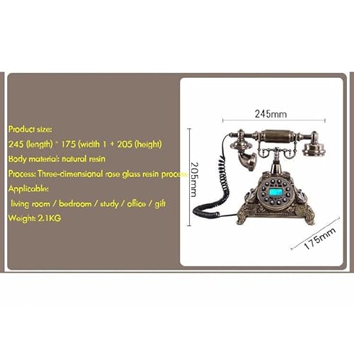 Retro Landline Telephone with Caller ID Speaker Backlit