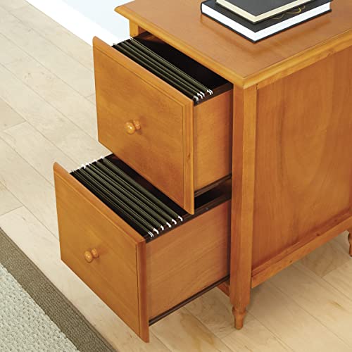 OSP Home Furnishings Knob Hill Collection File Cabinet for Letter Size Files, Antique Cherry Finish