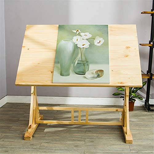 FLaig Vintage Solid Wood Drafting Table 100X80cm