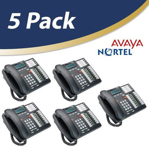 Nortel Norstar Telephone, Charcoal, 5 Pack (T7316e) (Renewed)