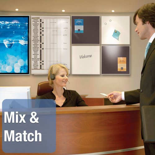 Quartet Matrix In/Out Board, 34 x 23 Inches, Magnetic, Track Up To 36 Employees (33705)