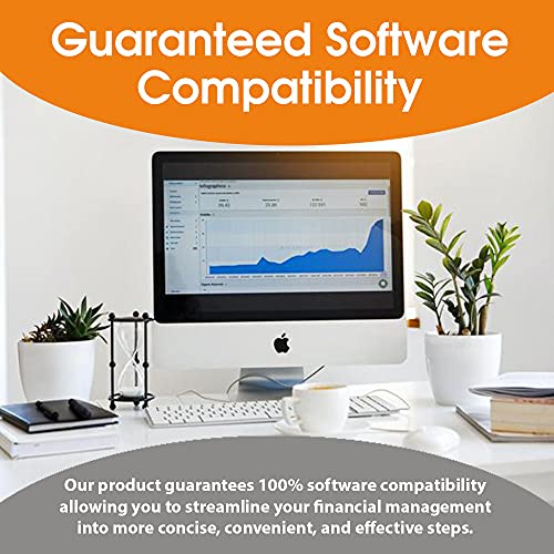 Checks for Less Business Checks, Laser Voucher Checks with Lines, Top Check Format w/Two Vouchers – QuickBooks Compatible Checks, Business Laser Checks or Inkjet (Classic Blue, Quantity 3,000)