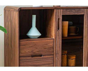 Slabstudiohongkong Oak File Cabinets - Walnut Finish - Storage Cabinet