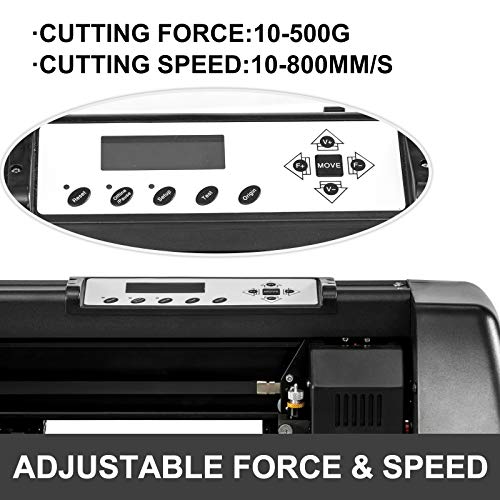 VEVOR Vinyl Cutter 14 Inch Plotter Machine 350mm Paper Feed Vinyl Cutter Plotter Signmaster Software Sign Making Machine (14Inch Style 2)