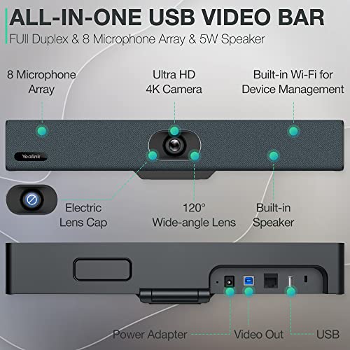 Yealink Video and Audio Conferencing System with CP700 USB Bluetooth Speakerphone
