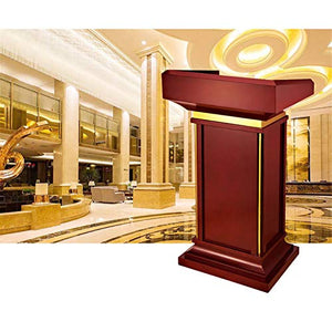 Generic Wood Lectern Podium Stand - Red Brown 60x49x112cm