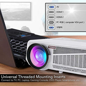 Full HD 1080p Hi-Res Mini Portable Smart Video Cinema Home Theater Projector - Built-In Dual Core Android Computer, WiFi Wireless Multimedia, LCD+LED, HDMI & USB Inputs for Blu Ray PC Laptop & TV