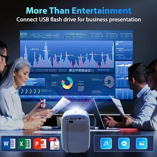BAILAI Android LCD LED 4K Video Projector for Home Theater - 1080P Smartphone Compatible