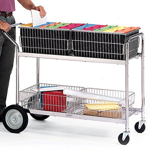 Charnstrom Long Wire Basket Mail Cart (M280)