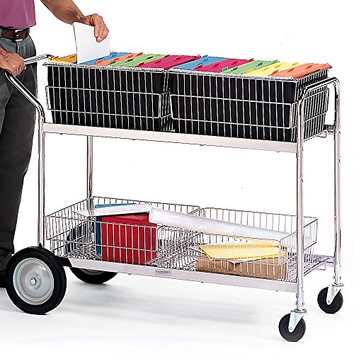 Charnstrom Long Wire Basket Mail Cart (M280)