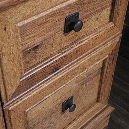 Sauder 420606 Palladia L-Shaped Desk, L: 68.74" x W: 65.12" x H: 29.61", Vintage Oak finish