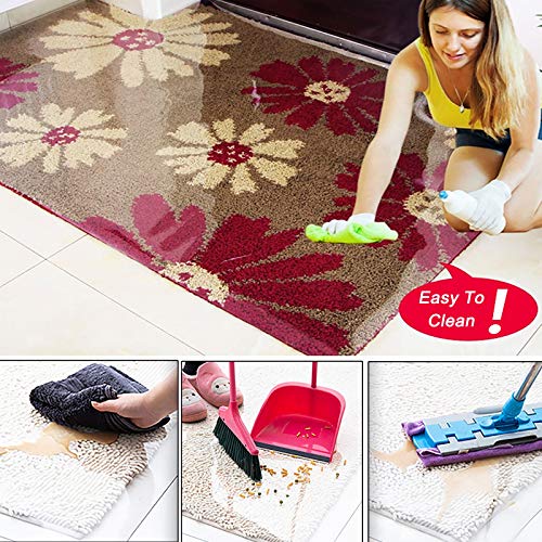 Clear Vinyl Plastic Floor Protector Mat - Non-Skid Waterproof Dustproof - 80cm/100cm/120cm/140cm Wide - Size: 80×400cm (2.6ft×13.1ft)