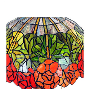 MaGiLL Tiffany Style Desk Lamp 25" High Stained Glass Lampshade for Bedrooms, Living Rooms - E26/E27 * 2