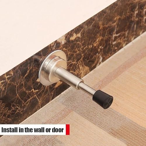 Hydraulic Buffer Door Stopper Wall-Mounted Bumper - Non-Magnetic, Non-Punch