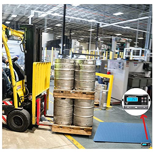 PEC Industrial Floor Scale 48”x60” 5000lb Digital Pallet Scale for Warehouse Shipping