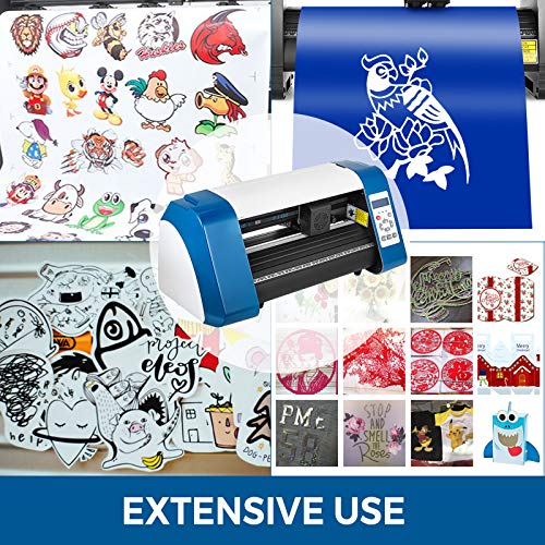 VEVOR Vinyl Cutter 14 Inch Vinyl Cutter Machine 375mm Vinyl Printer Cutter Machine LED Fill Light Strip Vinyl Plotter Cutter Machine Without Stand Signmaster Software