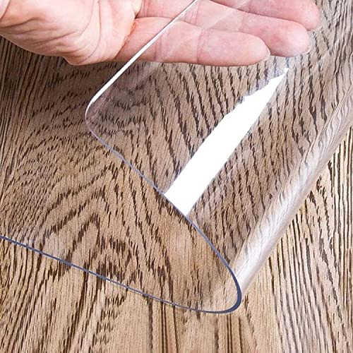 PHONME Clear PVC Chair Mat for Hardwood & Tile Floors - Heavy Duty, Front Porch Rug (130x950cm)