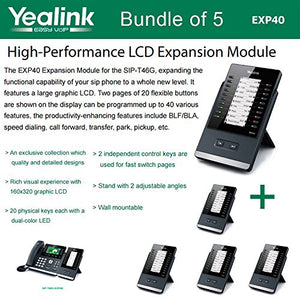 Yealink EXP40 Expansion Module for SIP-T46G and SIP-T48G (5-Pack)