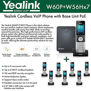 Yealink IP Phone W60P is a bundle of W60B base and W56H handset + (7-UNITS) W56H Handset