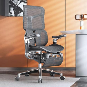 None MADALIAN Ergonomic Net Chair with Waist Support - Executive Home Office Chair