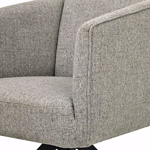 Rivet Vibe Swivel Fabric Office Desk Chair, 25.2"W, Light Grey