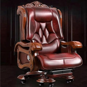 Ren Sheng Computer Chair, Recliner Leather Big Manager Shift Home Office Chair